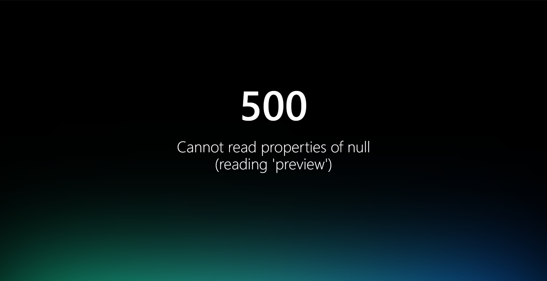 Screeshot Error di Website Naftena